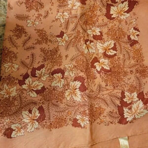 Vintage Made In Japan Scarf Head Leaves